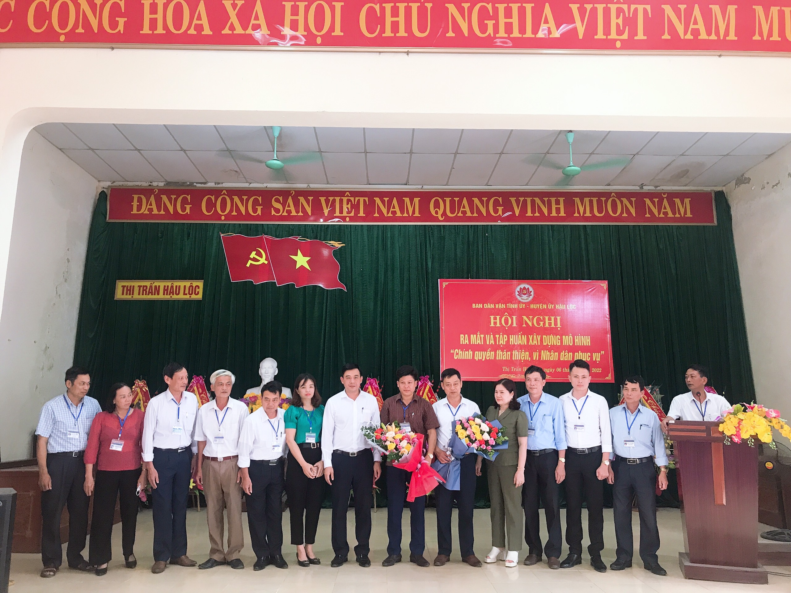 Hội nghị ra mắt và tập huấn mô hình điểm “Chính quyền thân thiện, vì Nhân dân phục vụ” trên địa bàn Thị trấn Hậu Lộc năm 2022 